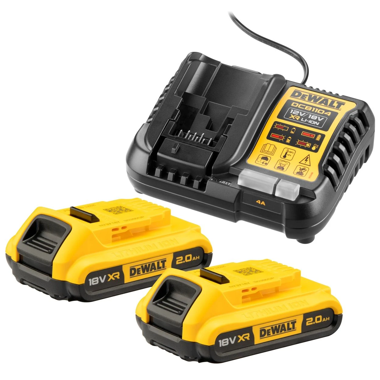 Набор аккумуляторов XR DEWALT 18V 2*5.0Ah DCB 183+ЗУ DCB1104