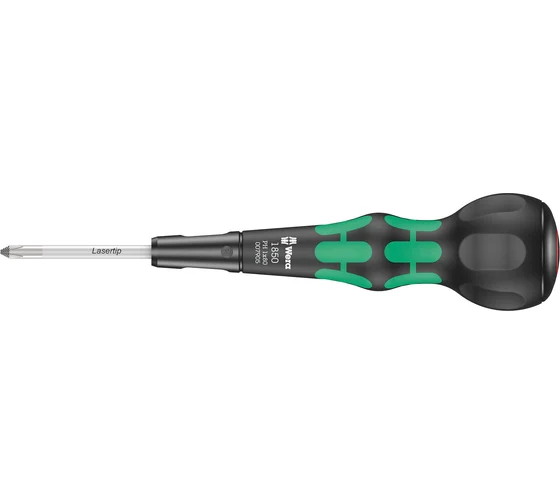 Отвертка крестовая WERA Kraftform Ball-Grip PH1*80мм шарообразная рукоятка