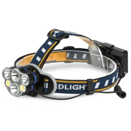 Аккумуляторный налобный фонарь 2*5 Вт LED+2*3Вт+2*3Вт СОВ Smartbuy