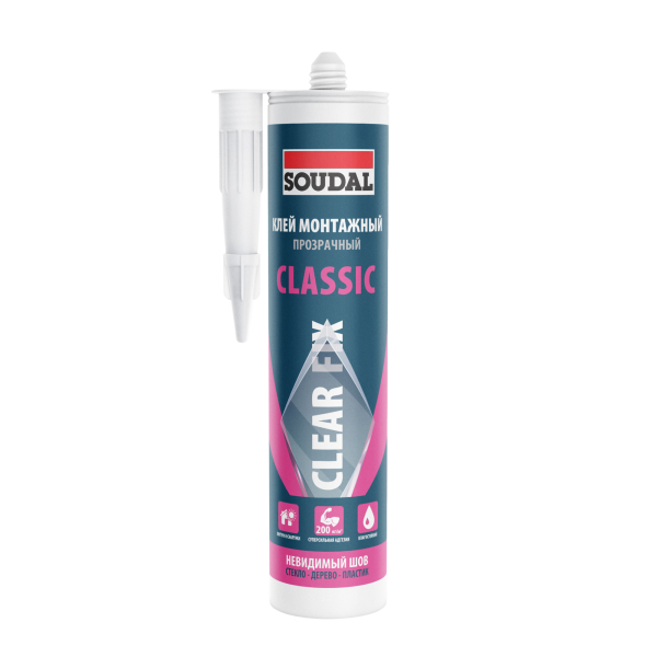 Клей монтажный Soudal CLEAR FIX CLASSIC прозрачный 280 мл