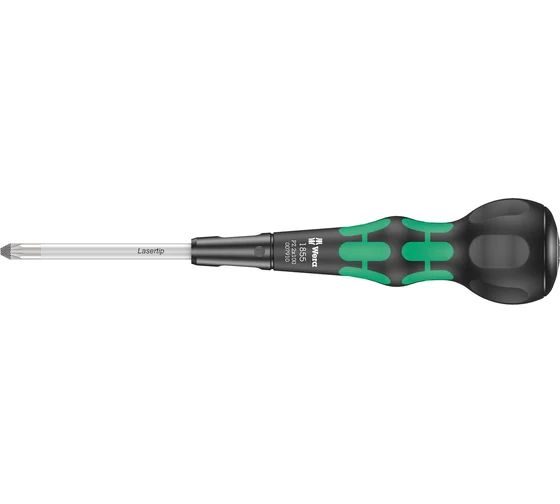 Отвертка крестовая WERA Kraftform Ball-Grip PZ2*100мм шарообразная рукоятка