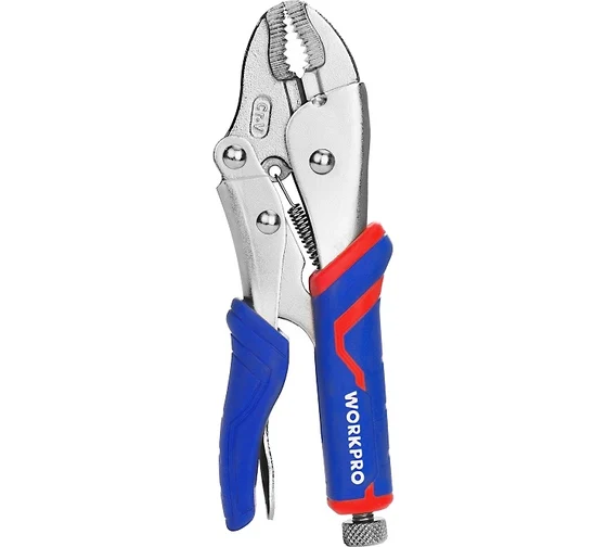 СТОПОРНЫЕ КЛЕЩИ ИЗОГНУТЫЕ ВНЕШНИЕ 2К CR-V 180ММ(7") WORKPRO