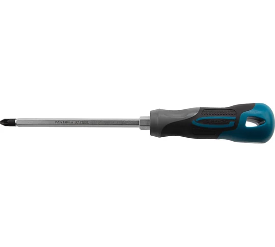 Отвертка PZ3*150мм, S2, трехкомп.рукоятка GROSS