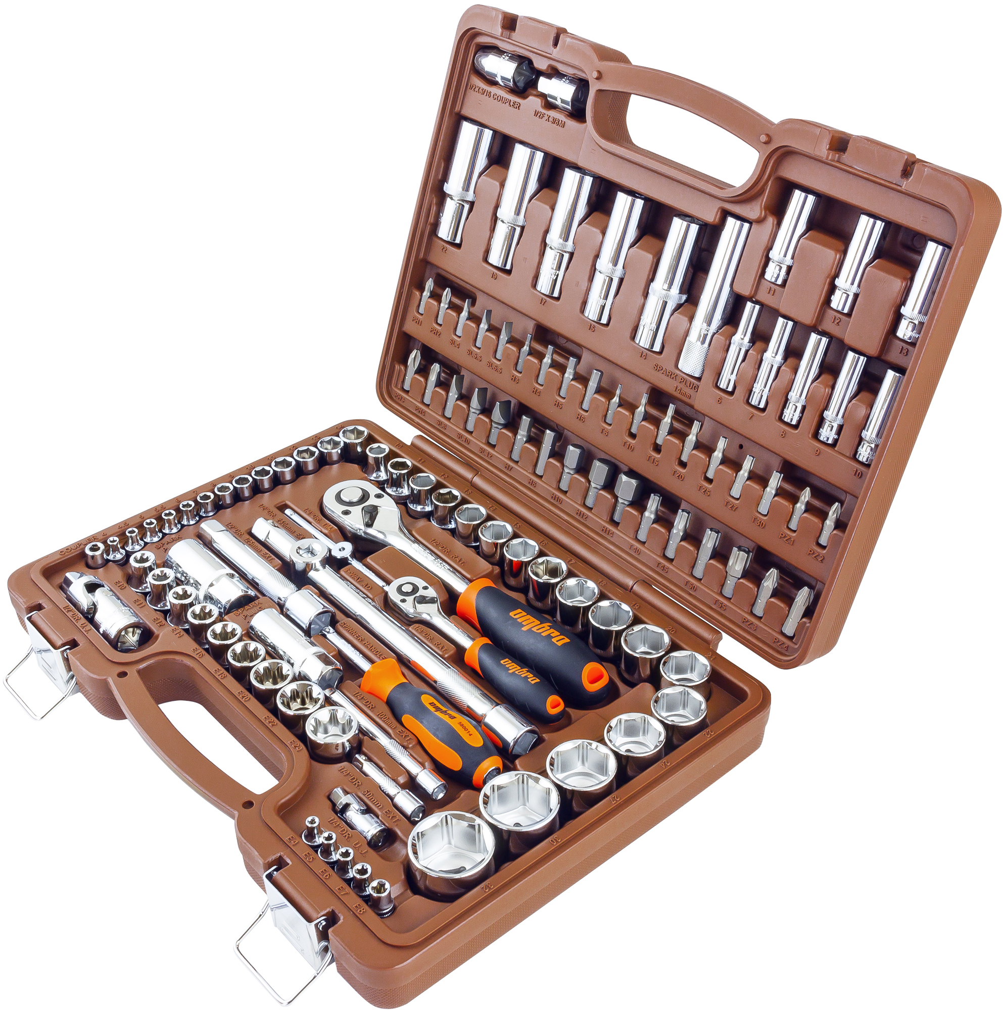 Набор универсального инструмента OMBRA 1/4",3/8" и 1/2" DR (108 предм.) OMT108S