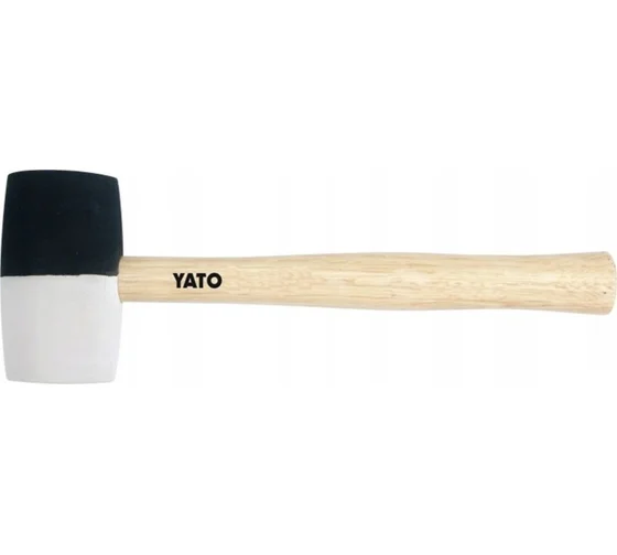 Киянка черно-белая резина, с деревянной рукояткой 580гр. YATO
