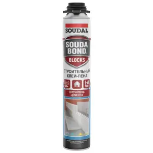 Клей-пена полиуретановый пистолетный Soudal Soudabond Блоки 750 мл