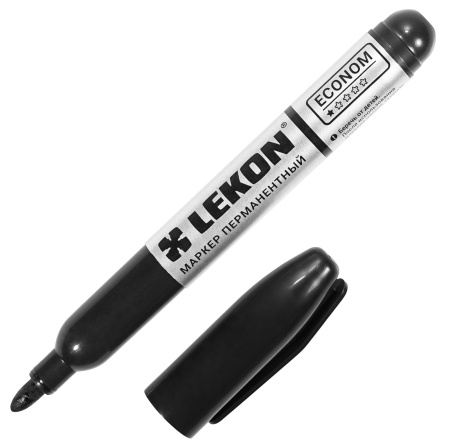 Маркер перманентный LEKON ECONOM черный