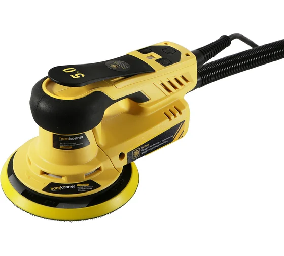 Эксцентриковая шлифовальная машина Hanskonner HOS8140BL, 400Вт, д=150мм, 4000- 10000об/мин, БЕСЩЕТОЧНАЯ