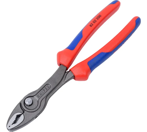Клещи Knipex TwinGrip с фронтальным и боковым захватами,зев 4-22 мм, длина 200 мм, 2-комп ручки, SB