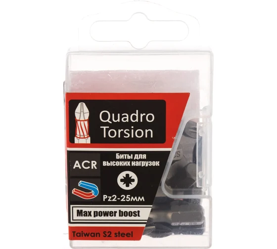 Бита 1/4" С6,3 PZ 2*25мм "Quadro Torsion"