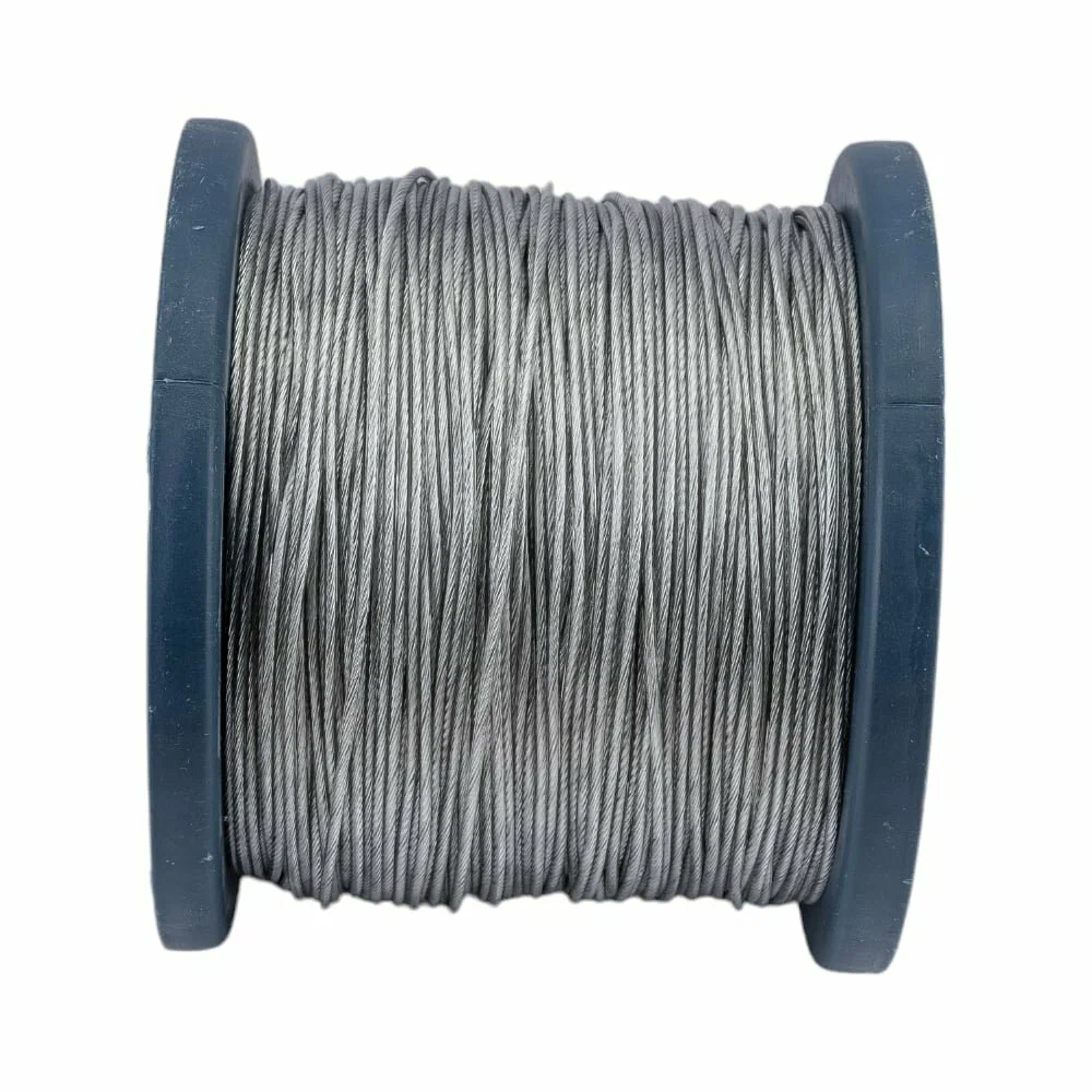 DIN 3055 Трос сталь в ПВХ  SWR М4 PVC М5  (200 м.)