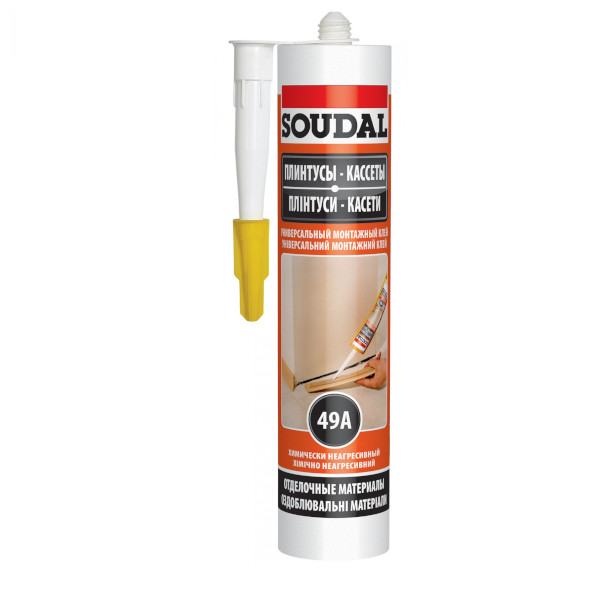 Универсальный клей 49А 280мл SOUDAL (бежевый) (12 шт/уп)