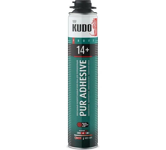 Клей-пена полиурет/проф/монтаж/ для тепл. плит и декора KUDO PROF 14*, 1000мл, (12шт*уп)
