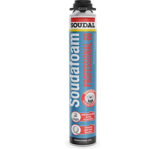 Пена пистолетная монтажная Soudal Профессионал 60 750мл (12 шт/уп)