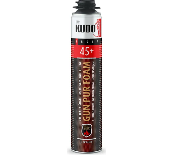 Пена полиуретановая монтаж. проф.огнест.KUDO PROFF 45+