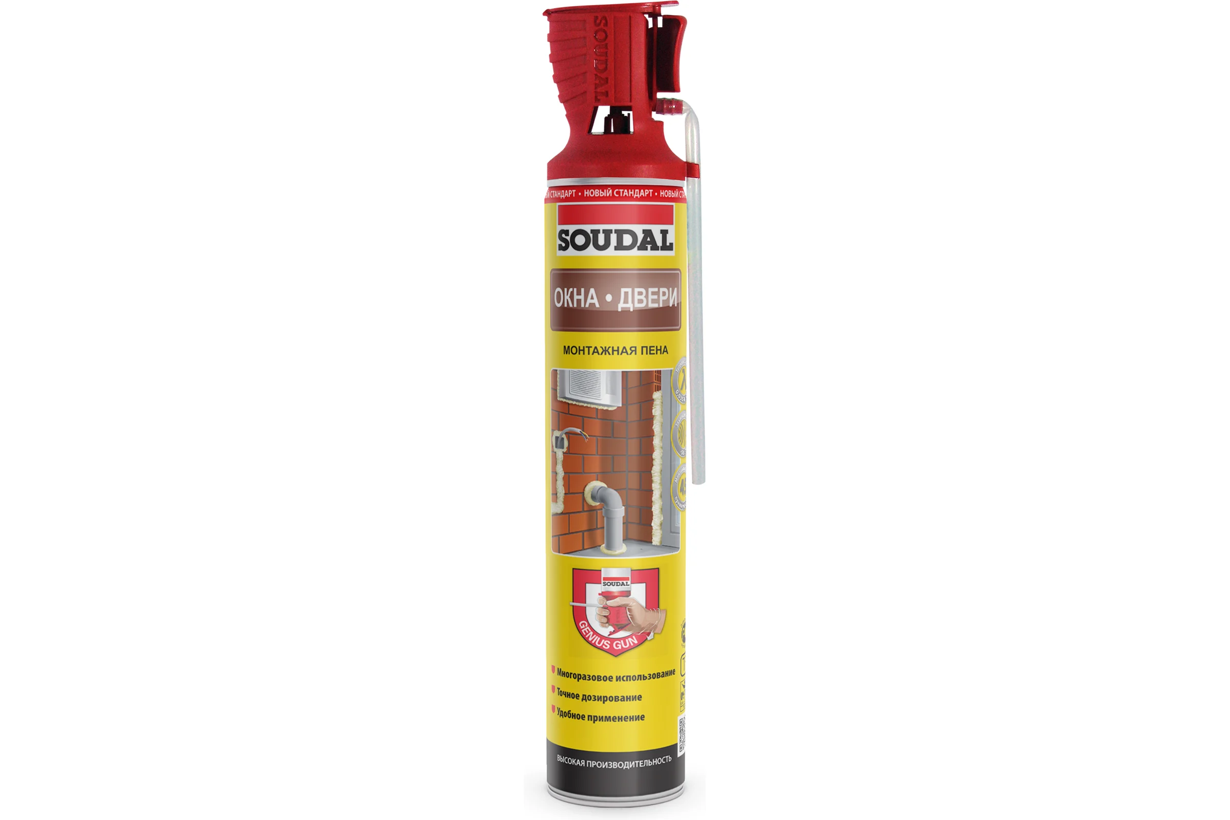 Пена монтаж. SOUDAL окна двери бытовая /750мл/