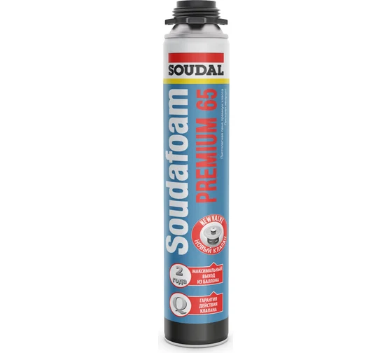 Пистолетная пена Премиум 65 Soudal 820 мл